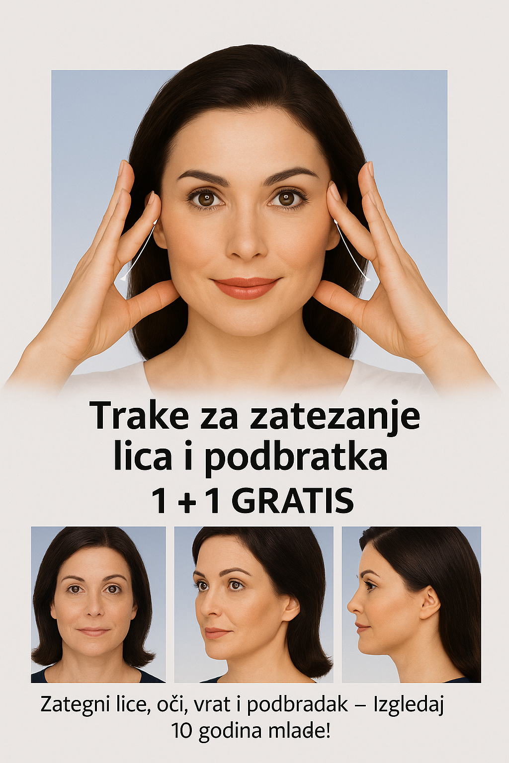 Trake za Zatezanje Lica i Podbratka (40kom) 1 + 1 GRATIS