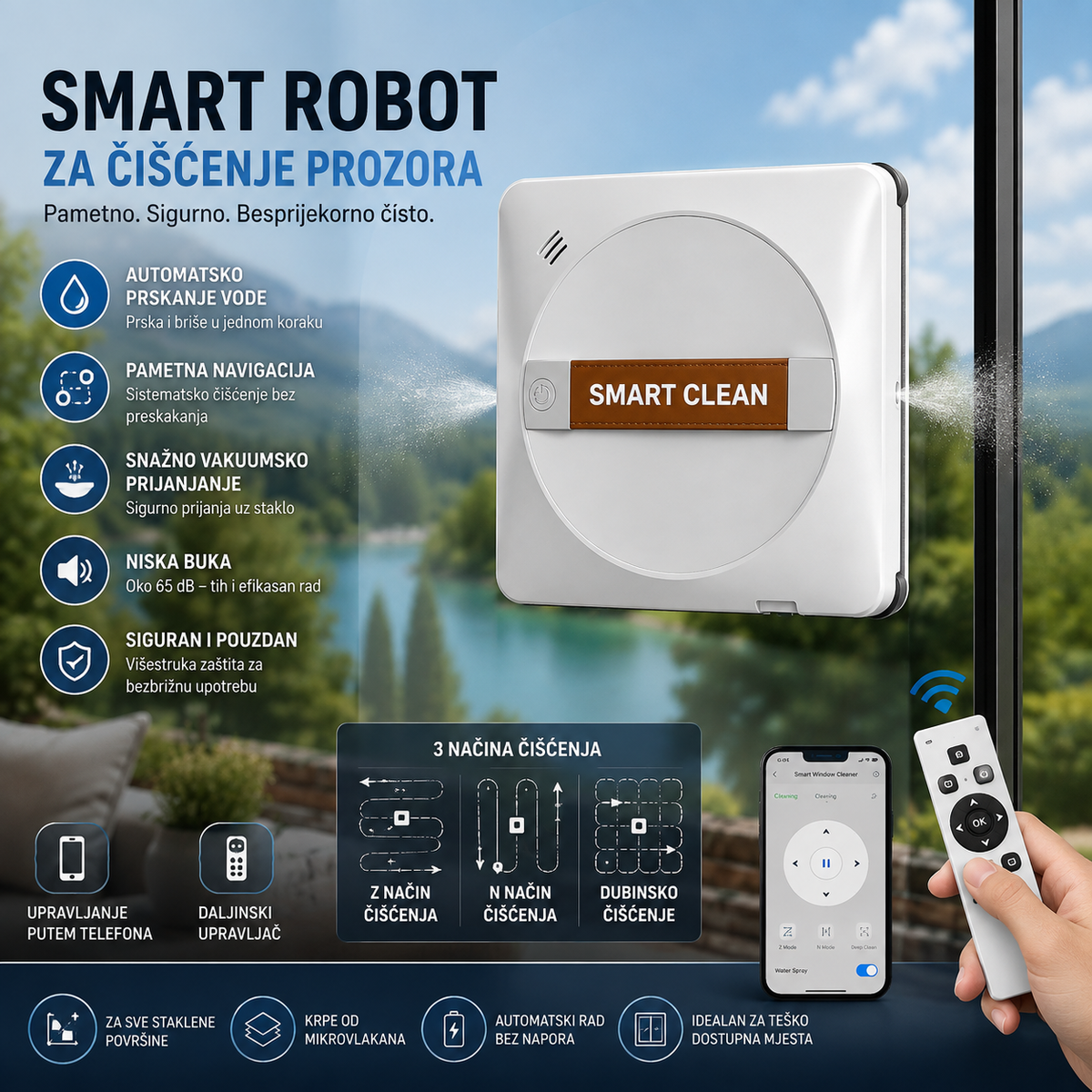 SMART Robot za Automatsko Čišćenje Prozora