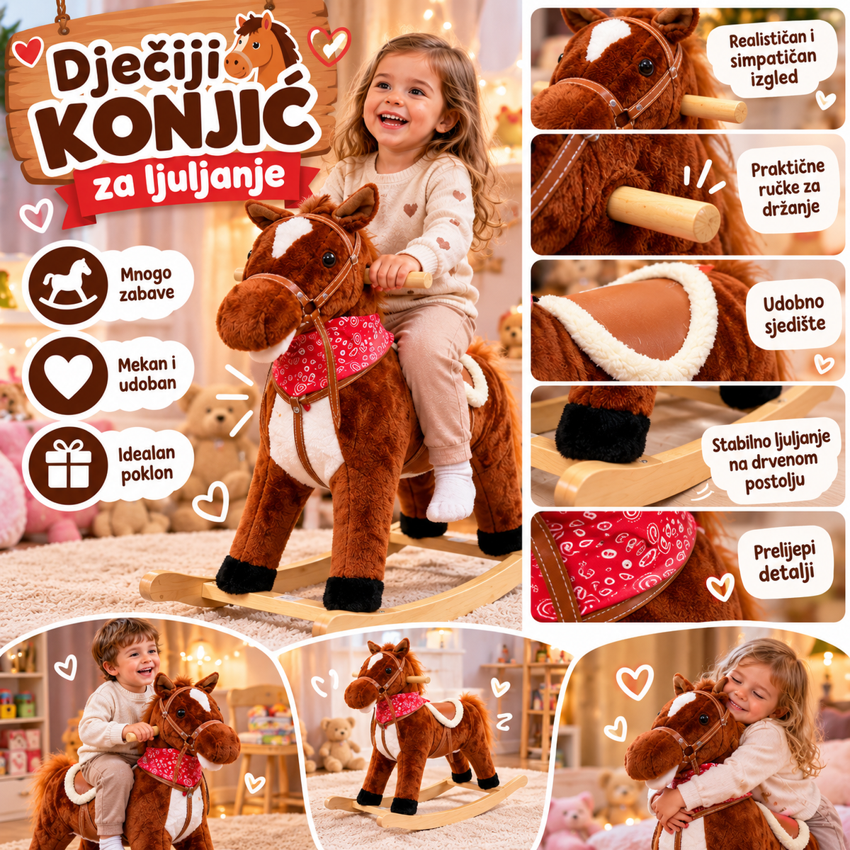 Dječiji Konjic za ljuljanje