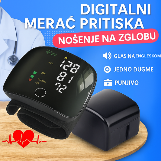 Digitalni Mjerač Krvnog Pritiska/Tlakomjer za Zglob