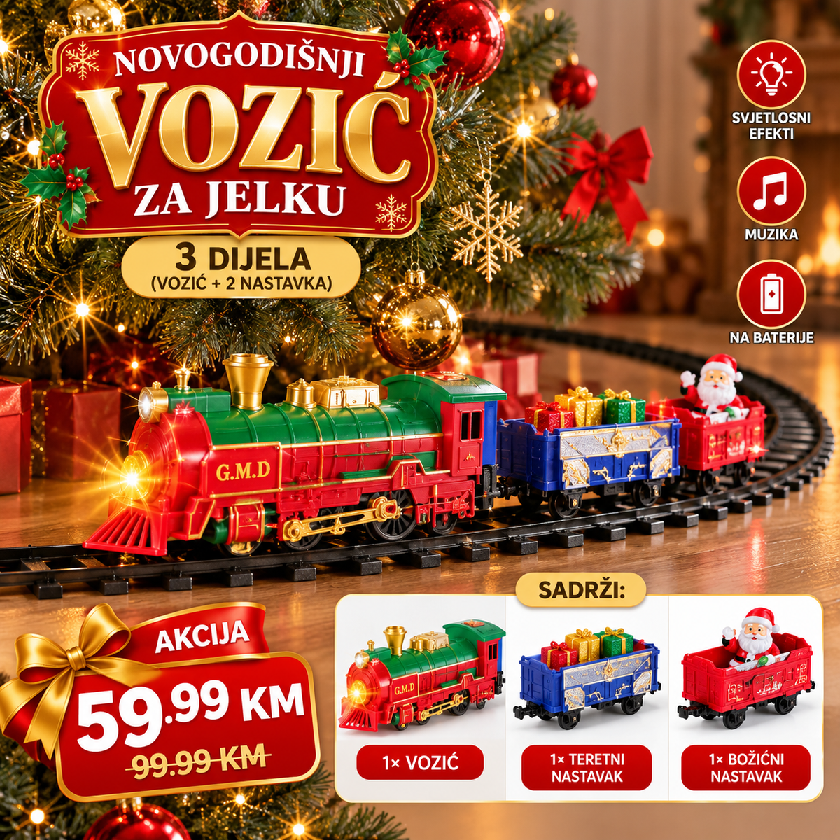 Novogodišnji Vozić za Jelku