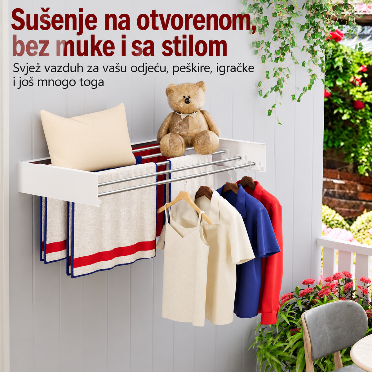 Zidna Sklopiva Sušilica za Veš