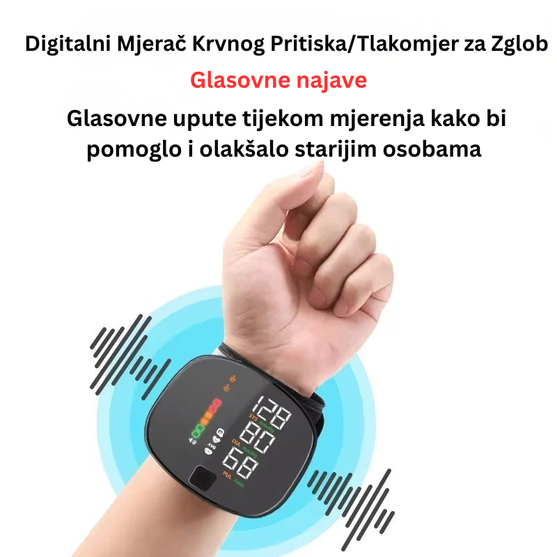 Digitalni Mjerač Krvnog Pritiska/Tlakomjer za Zglob
