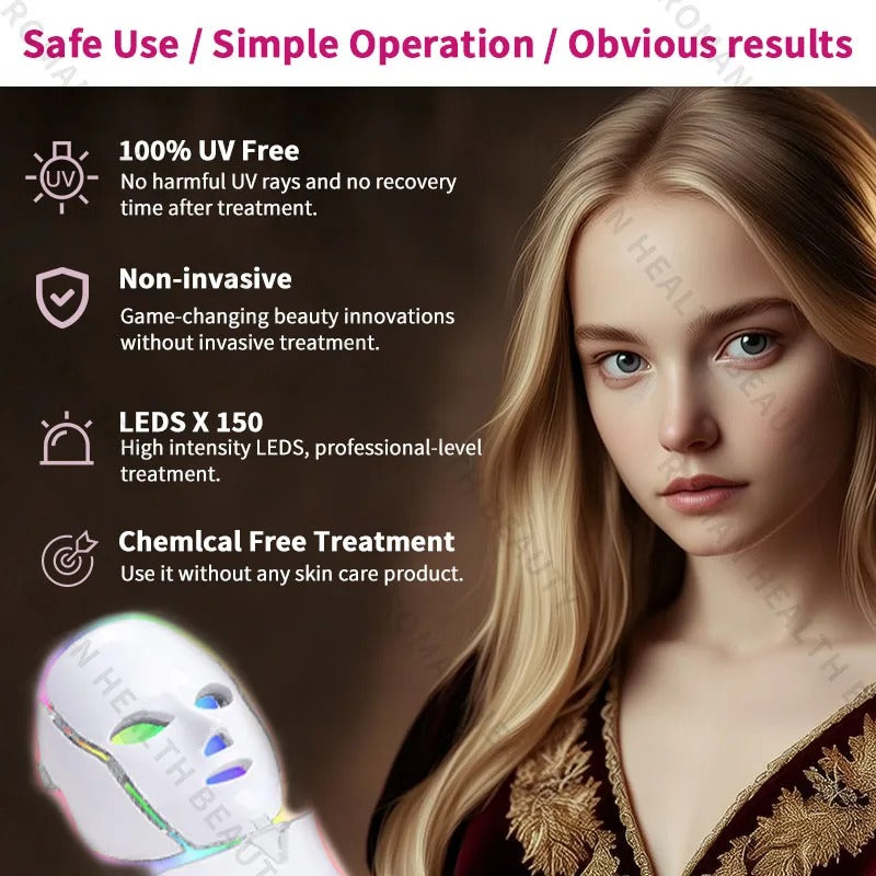 Beauty LED maska za lice (sa hlađenjem ispod očiju)
