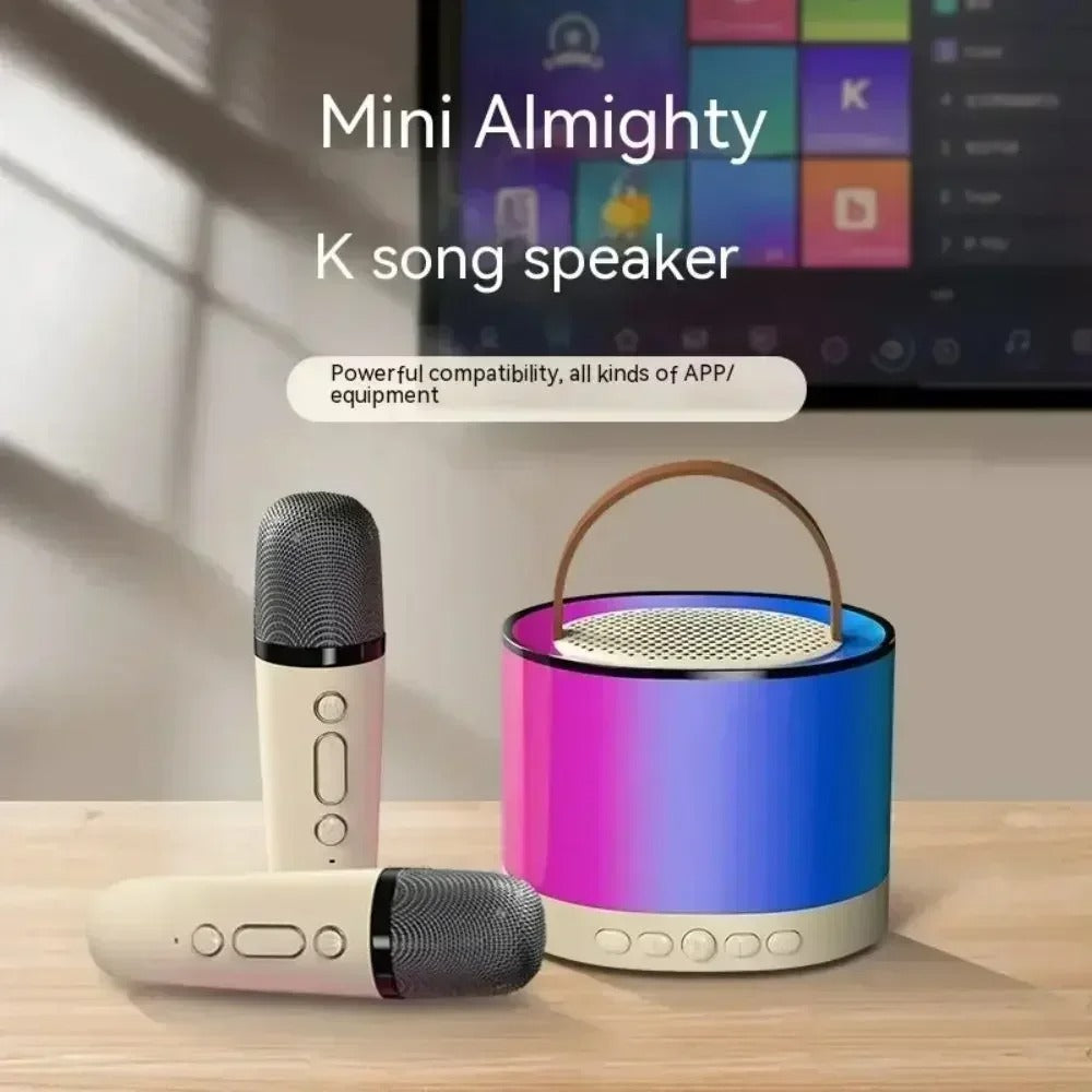 K52 KARAOKE - Bežični Bluetooth Zvučnik sa Dvostrukim Mikrofonom i RGB Osvjetljenjem