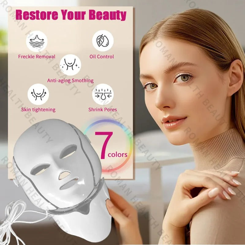 Beauty LED maska za lice (sa hlađenjem ispod očiju)
