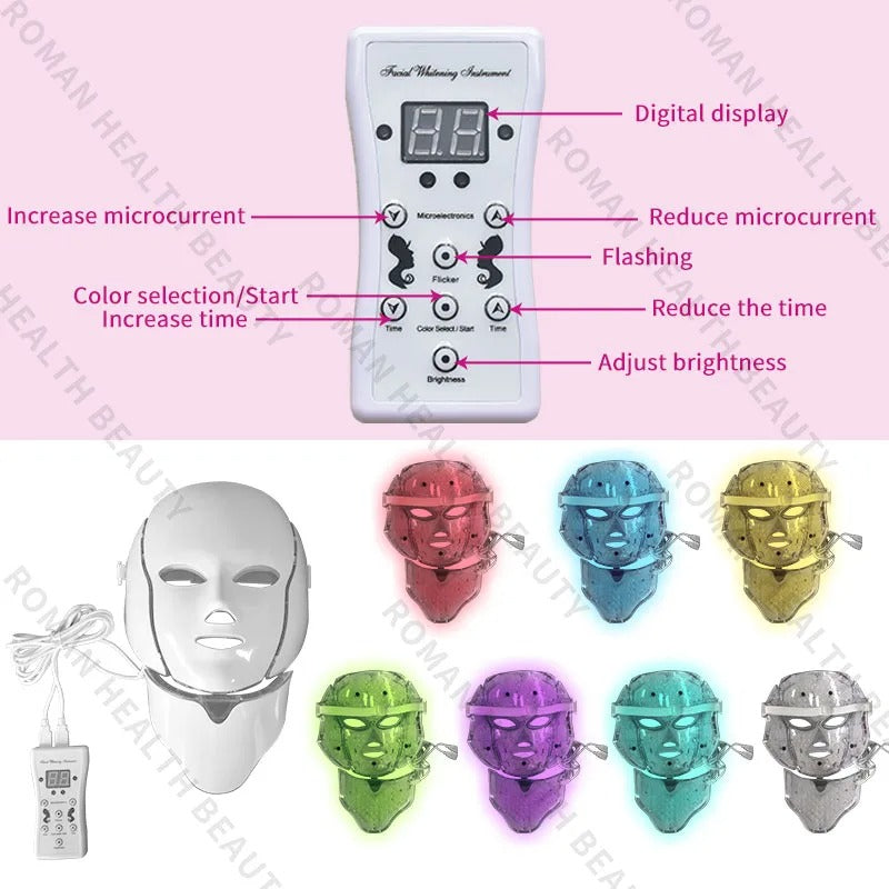 Beauty LED maska za lice (sa hlađenjem ispod očiju)