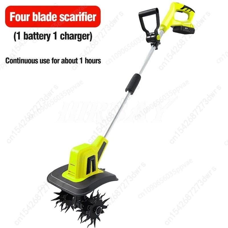 Akumulatorski Električni Kultivator 20V – Ručna Freza Za Sjetvu sa 4 Čelična Noža