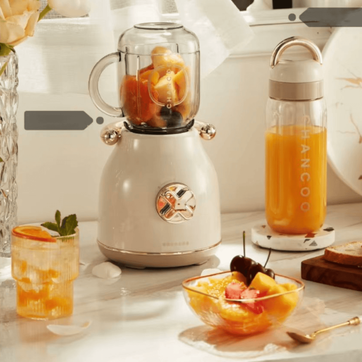 Mini Retro Blender-Sokovnik s Dvije Boce