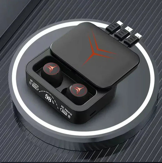 Bežične TWS slušalice + Powerbank sa 3 nastavka za punjenje