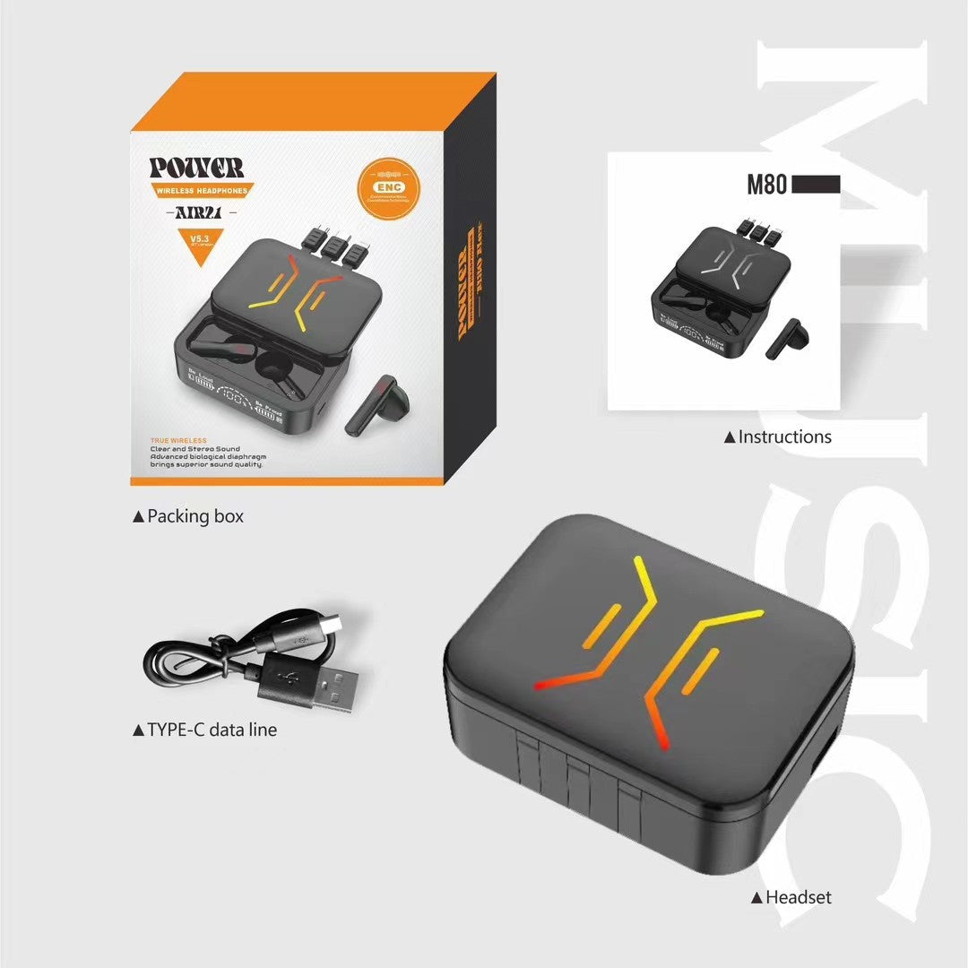 Bežične TWS slušalice + Powerbank sa 3 nastavka za punjenje