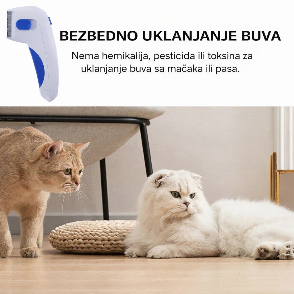 Električni Češalj za Uklanjanje Krpelja i Buva