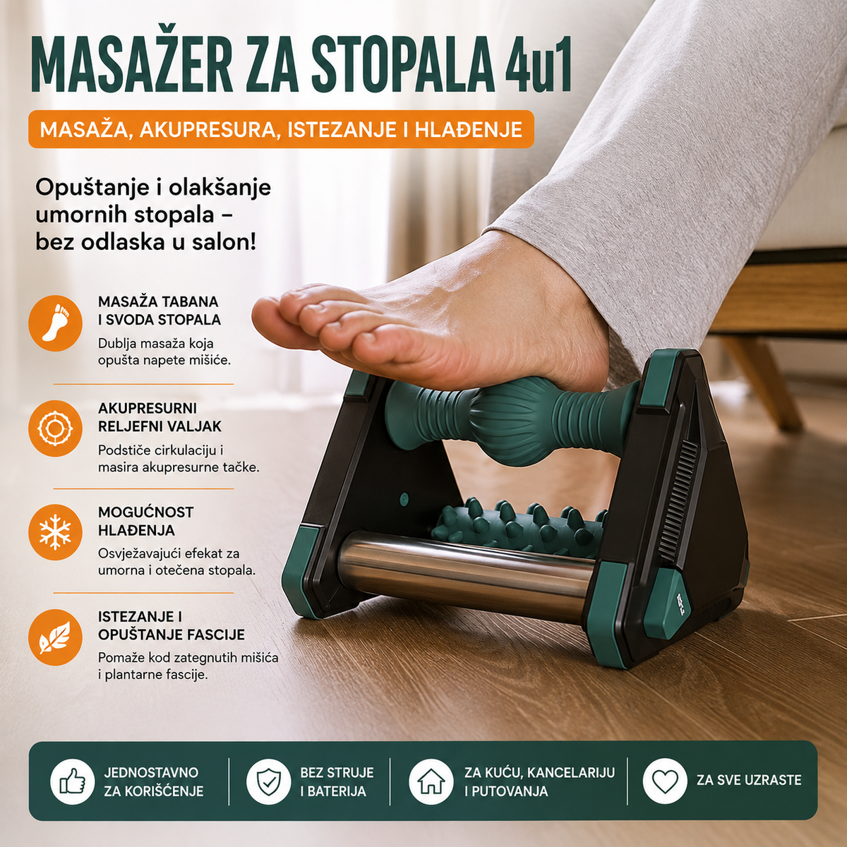 Masažer za Stopala 4u1