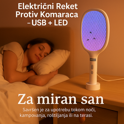 Električni Reket Protiv Komaraca - USB + LED