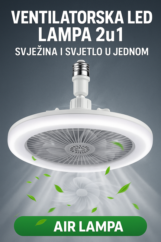 2u1 LED Lampa i Ventilator 30w