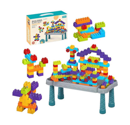 Multifunkcionalni sto za slaganje kockica sa kockicama i stolicom