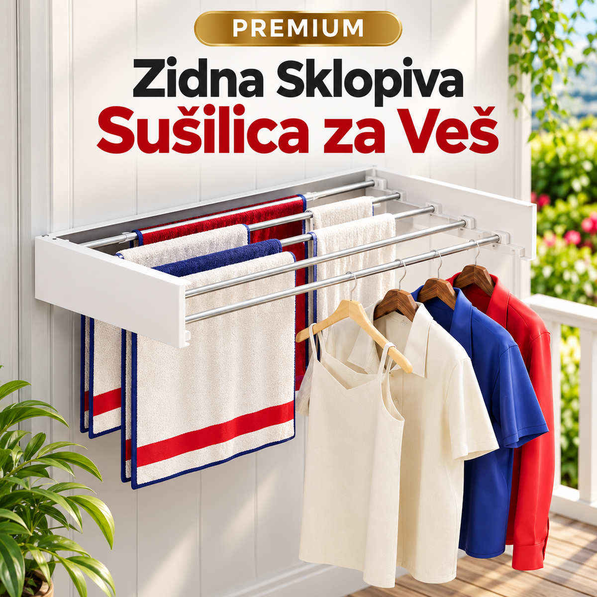 Zidna Sklopiva Sušilica za Veš