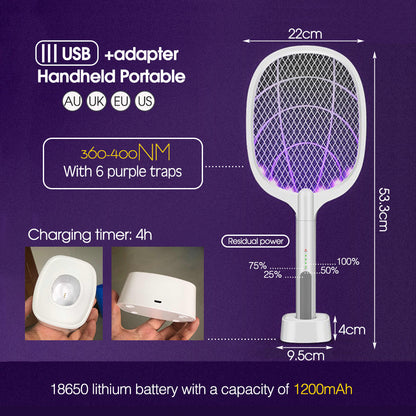 Električni Reket Protiv Komaraca - USB + LED