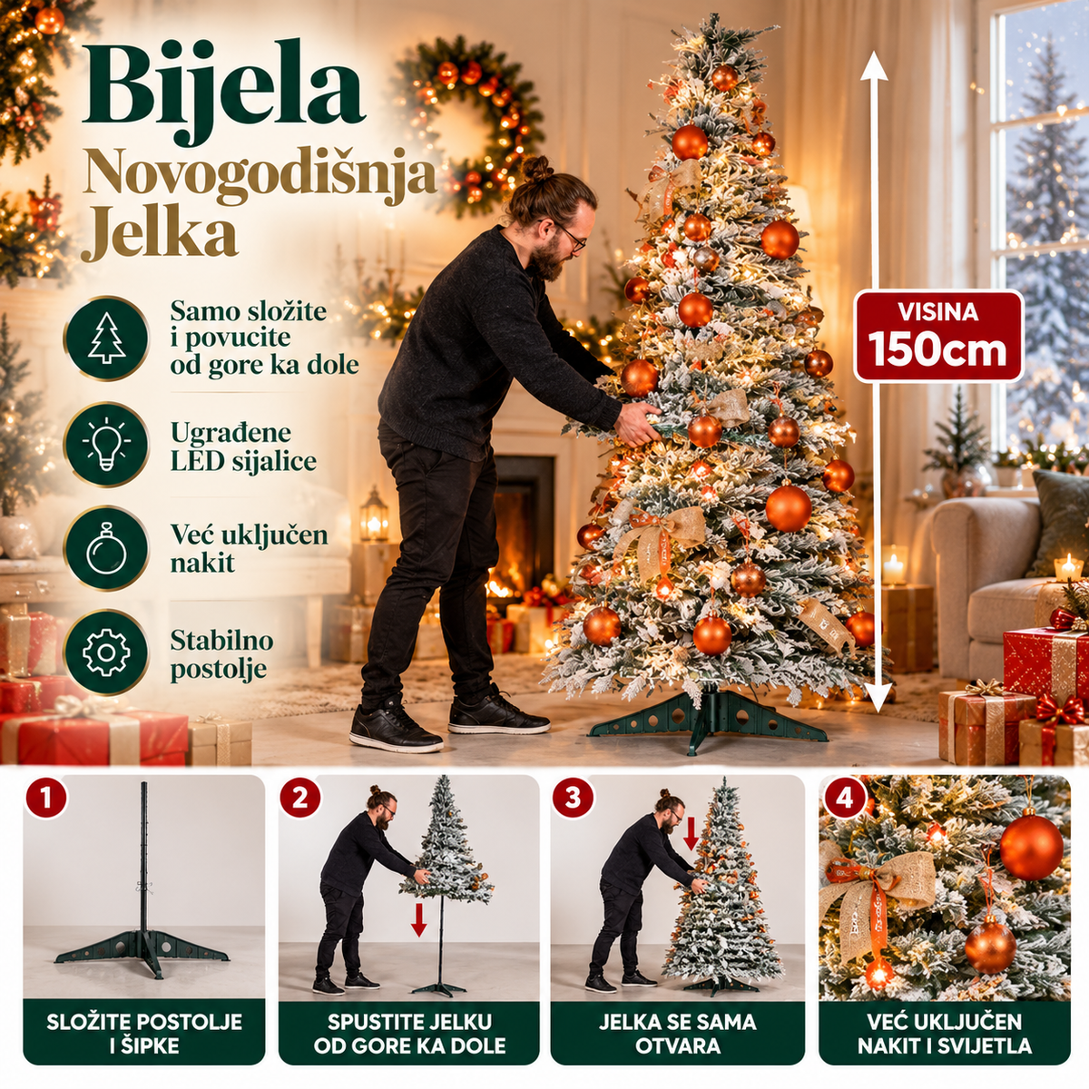 Sklopiva Novogodišnja Jelka
