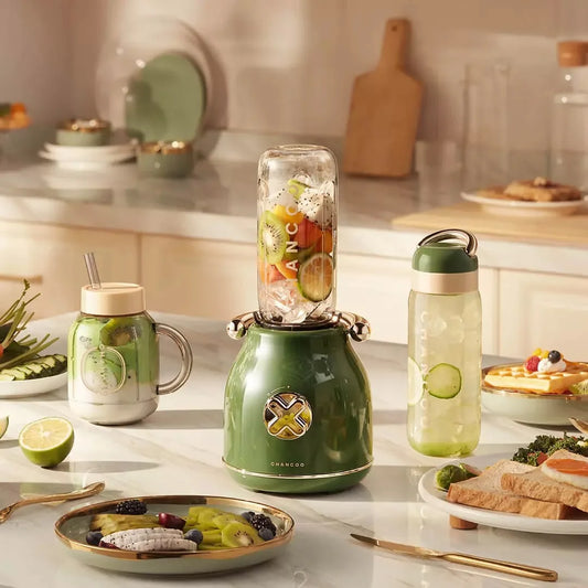 Mini Retro Blender-Sokovnik s Dvije Boce