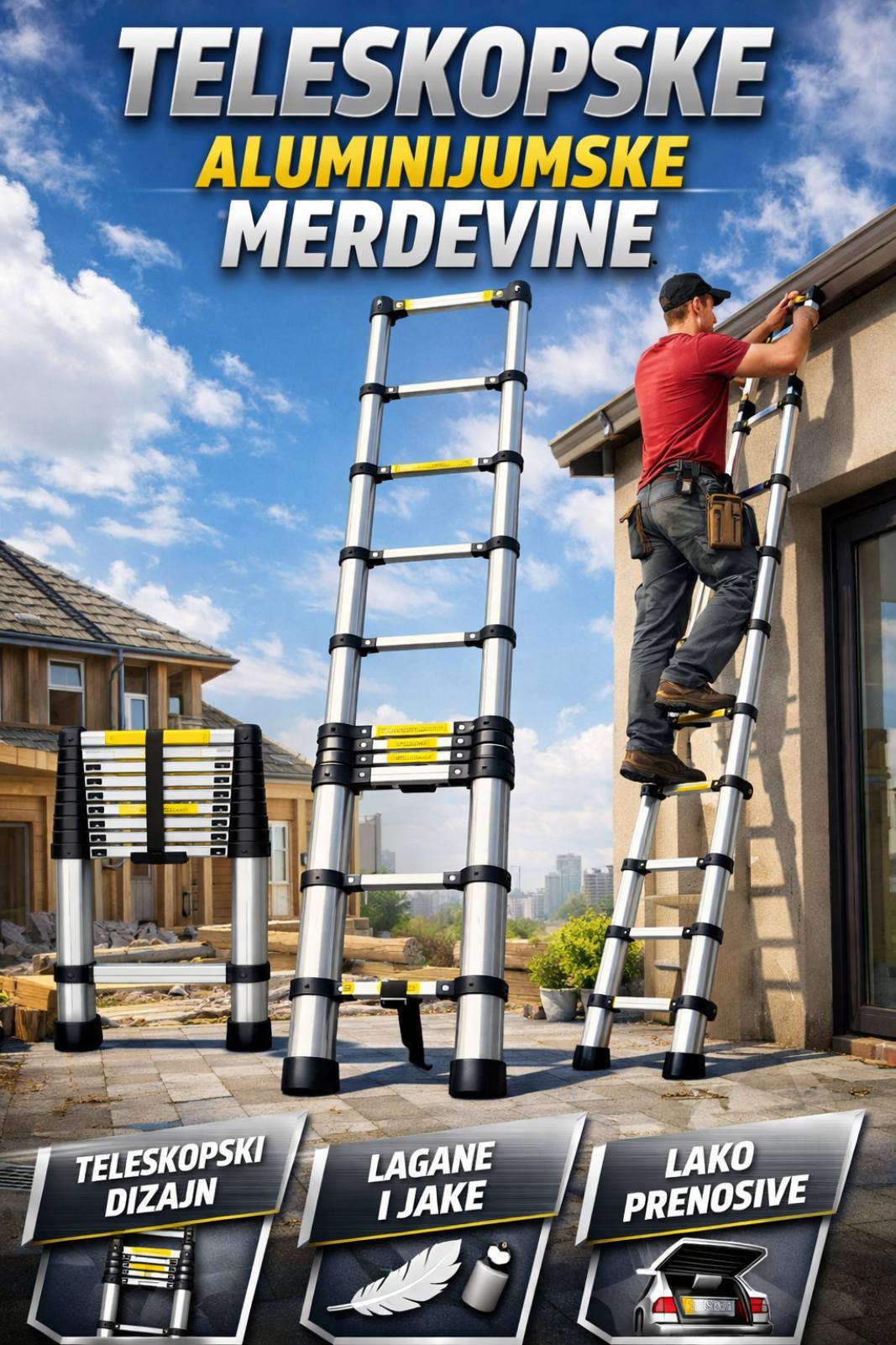 Teleskopske Aluminijumske Merdevine